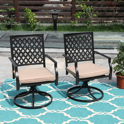 Chaise de patio pivotante avec coussin Encino