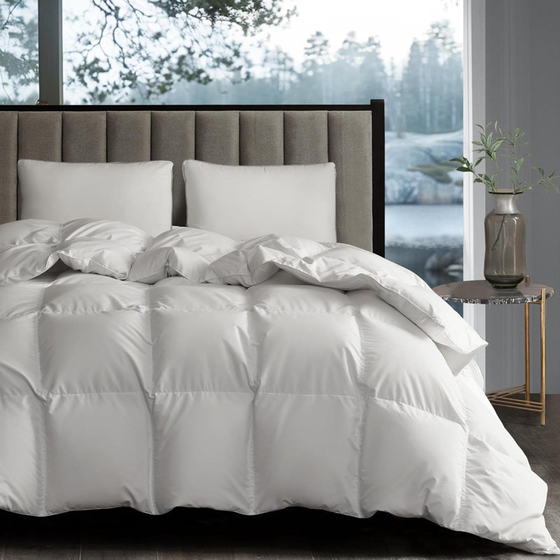 Édredon en plumes de luxe Luxury, Blanc, Grand lit
