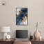 «Golden Forest Glow», toile abstraite bleue par Art Remedy-107455241-107455229