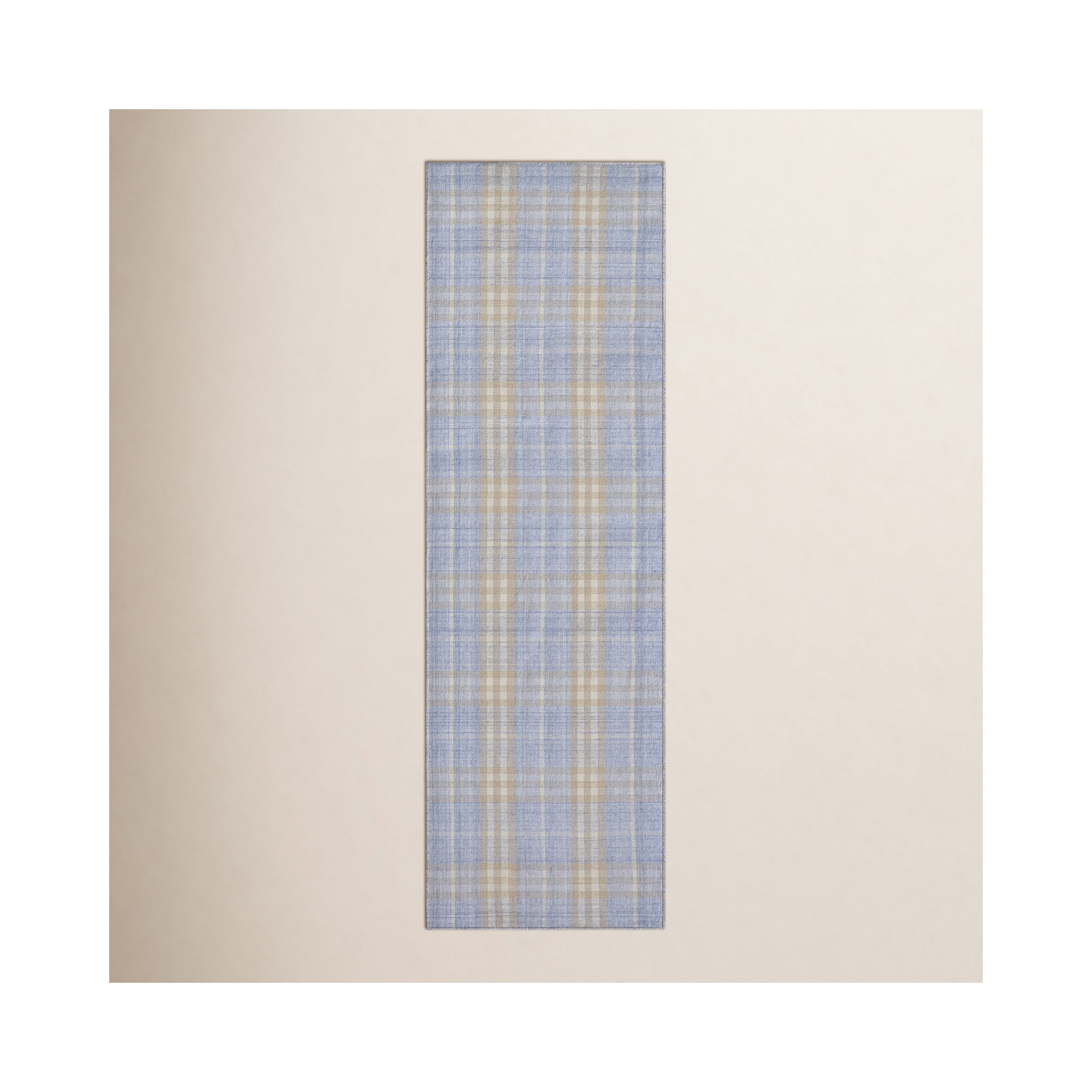 Atira Handmade Ice Blue Rug, Runner 2'6" x 8'