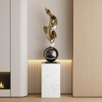 Modern Resin  Marble Finial Decorative Object