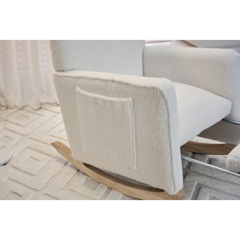 Chaise berçante Teddy, Ivoire