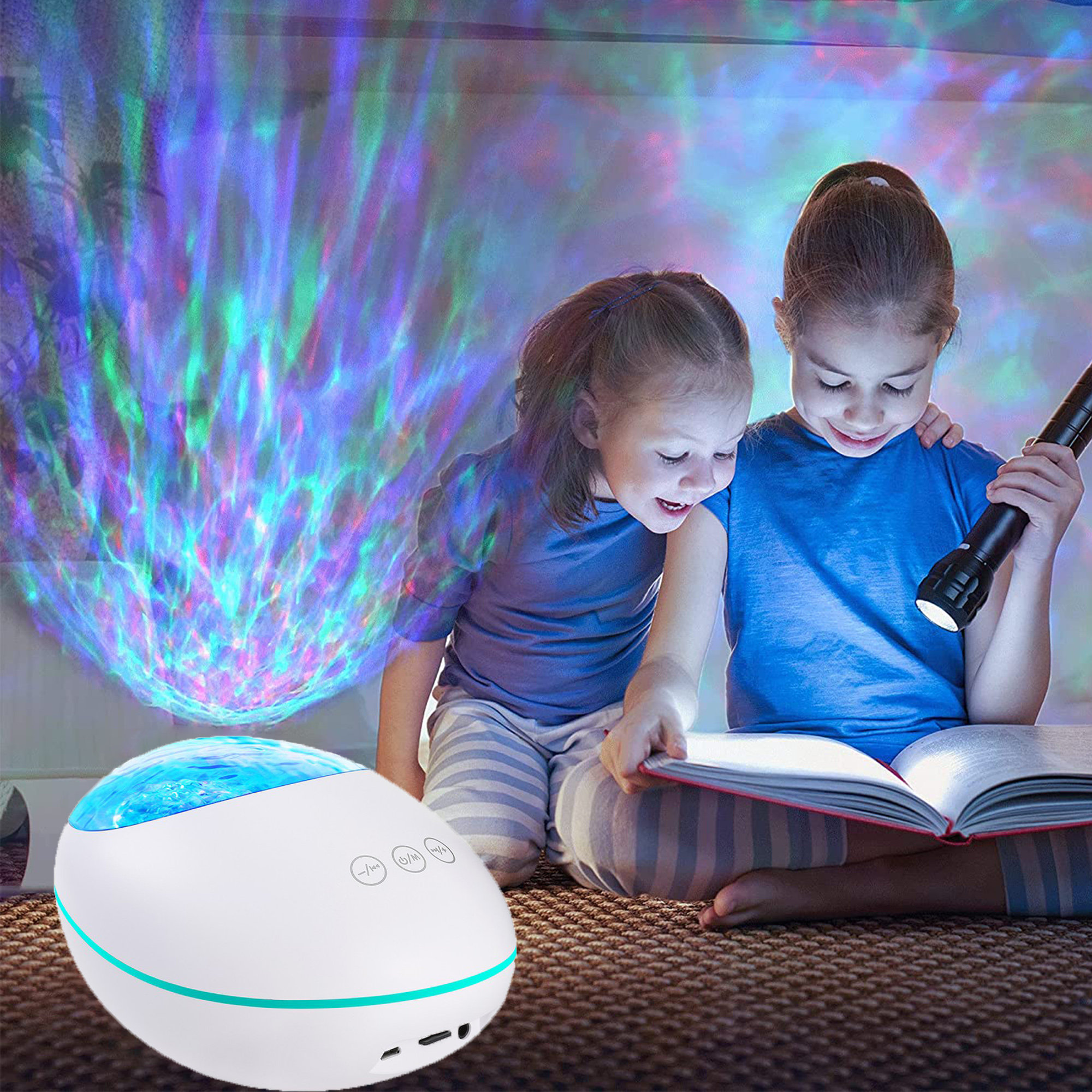 Panarciss Ocean Wave Starry Sky Projector LED Night Light With