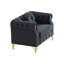 Canapé Chesterfield en velours avec coussins ronds-546643841