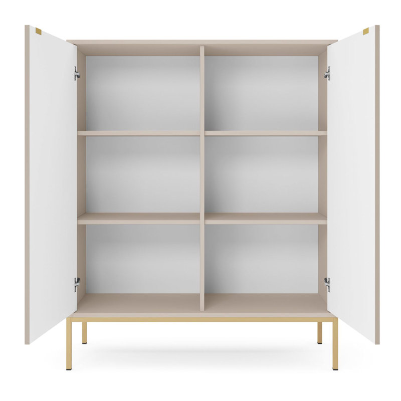 Biagino Accent Chest, Cream/Gold