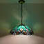 Tiffany Pendant Lighting Stained Glass Hanging Light  18" Wide
