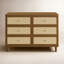Marin with Cane 6 Drawer Dresser-916895817