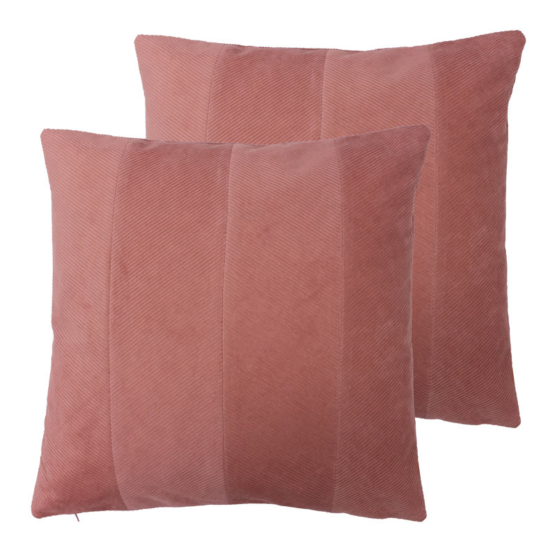 Jagger Geometric Square Cushion, Terracotta, Polyester