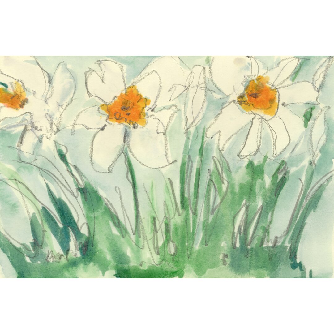 Wandbild Daffodils Orange And White I