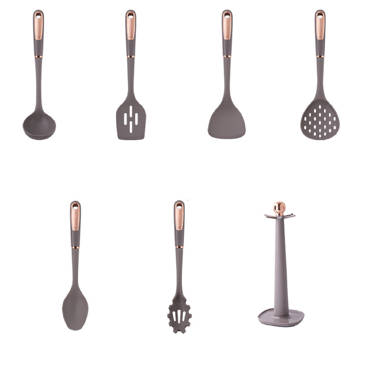 QXXSJ 8 -Piece Silicone Cooking Spoon Set