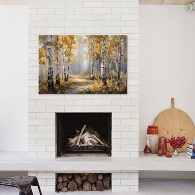 Art mural d'automne, décoration murale photos d'automne, art mural sur toile d'automne, art mural d'automne, art mural nature, peintures murales d'automne pour le salon, chambre à coucher, toile prête à être accrochée, 18 po x 24 po