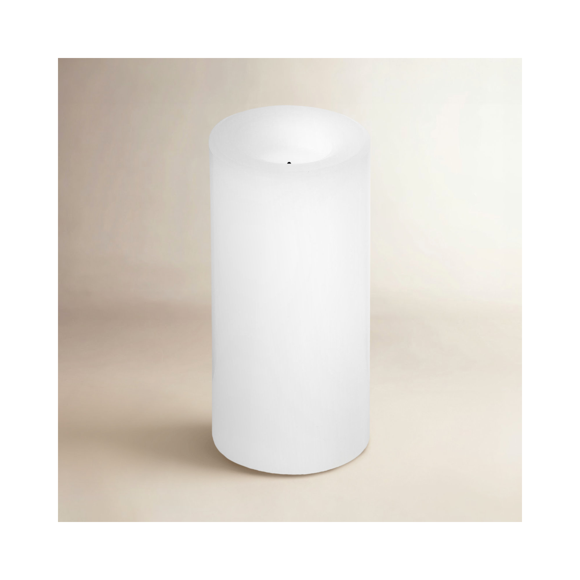 Cicily All Weather Outdoor Weighted LED Pillar Candle, 6.25" H x 3" W x 3" D, White