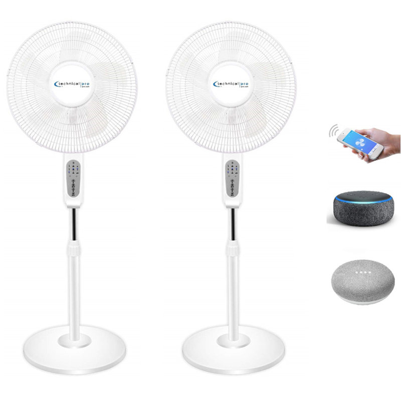 Ventilateur sur pied / technique sur pied 51,97 po Tech Pro, Blanc