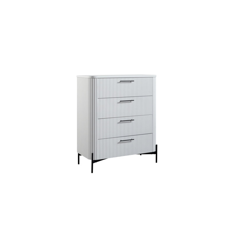 4 Drawer Chest - White