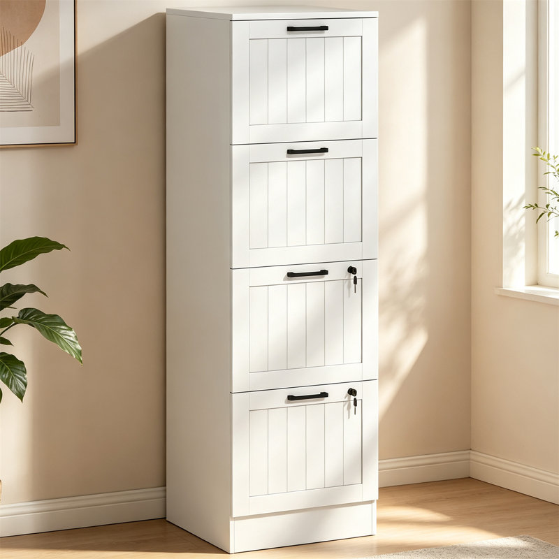 40 cm W 4 -Drawer Filing Cabinet, White