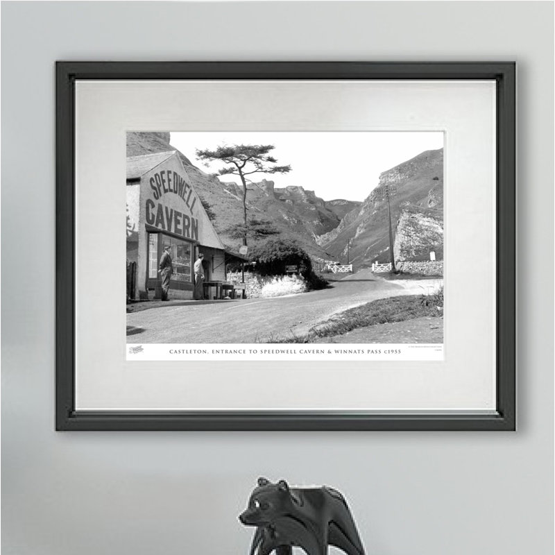Castleton, Entrance To Speedwell Cavern & Winnats Pass C1955 - Single Picture Frame Print, 40cm H x 50cm W x 2.3cm D
