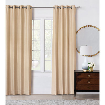 Meridian Solid Weave Room Darkening Curtain