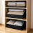 Closet Baskets for Shelves Trapezoid - Decorative Storage Bins with Handles, Shelf Bins for Clothes, Books, Home, Office Organization, Black, Large, 8 Pack-804559049-804559031