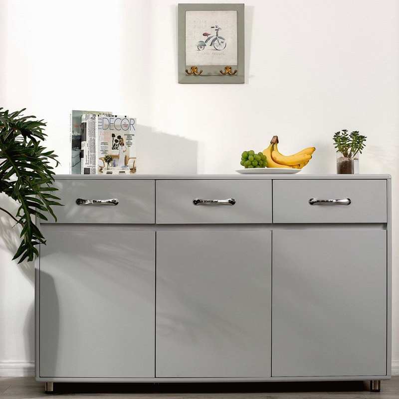 Three Doors Side Table-Grey