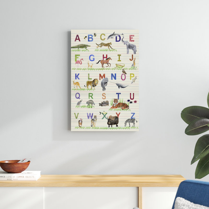 Alphabet animaux, H 30 po x l 20 po x P 1,25 po