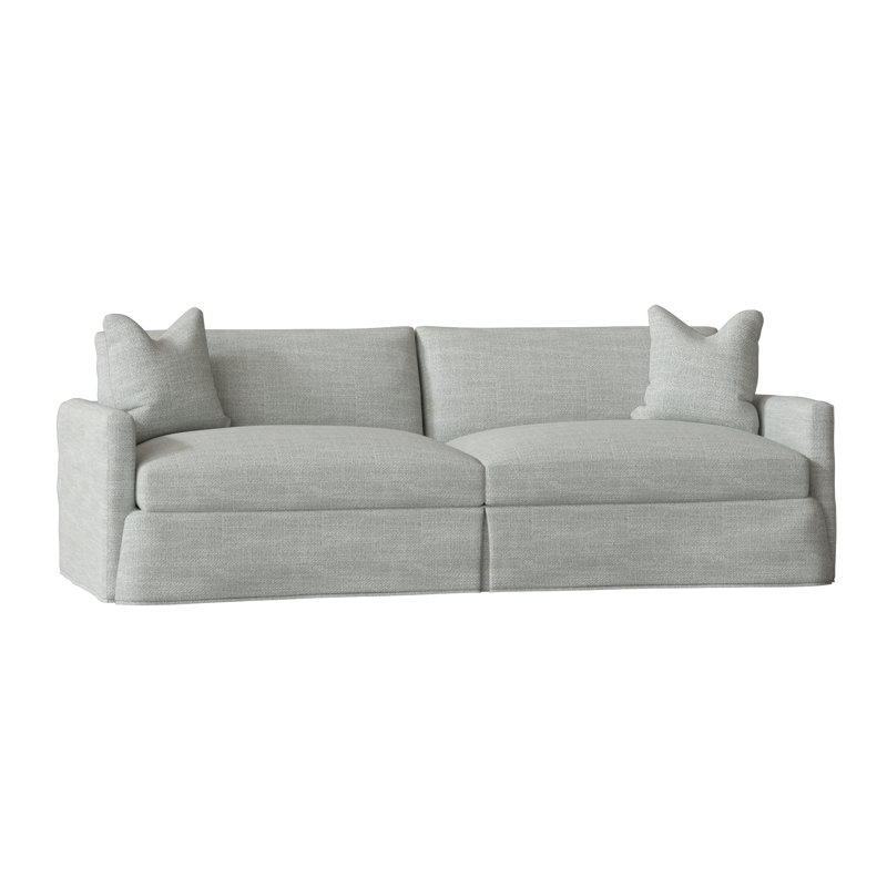 Hartig 94'' Slipcovered Sofa, Conversation Capri Basketweave