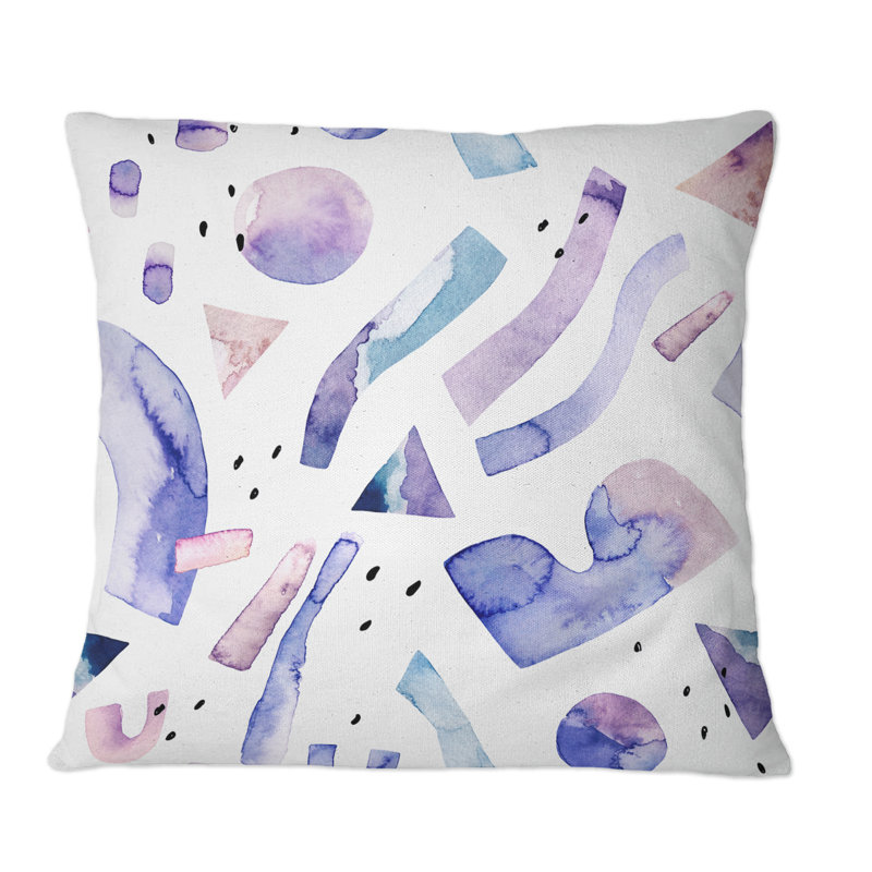Abstract Hipster Bauhaus And Minimal Elements - Coussin décoratif à motifs, 16 po x 16 po