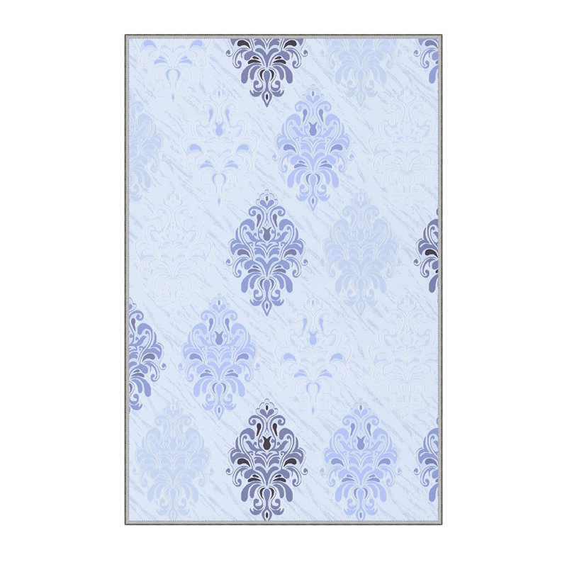 Stylish Hall Carpet, 2.6 x 6.6 Feet, 100% Polyester, 0.3 in Pile Height | Antibacterial, Non-Slip PVC Felt Dot Underside | 3D Digital Print, Machine Washable, Ideal for Entryway & Living Spaces