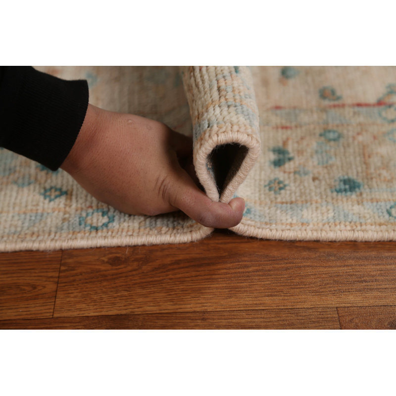 One-of-a-Kind 3' x 3'11" New Age Rectangle Wool Area Rug in Beige
