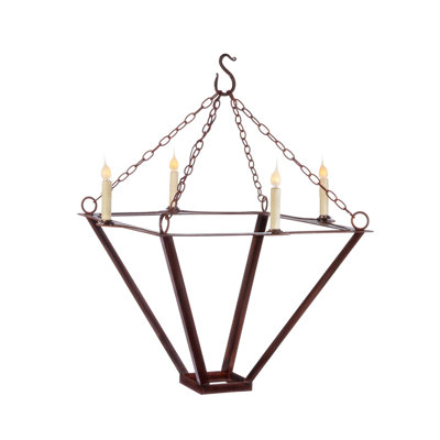 4 - Light Dimmable Geometric Chandelier