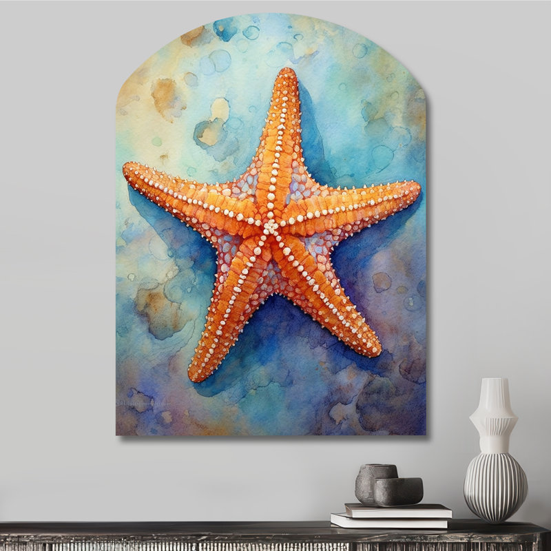 Robicheaux - Étoile de mer arche, art mural en métal, H 34 po x l 25 po