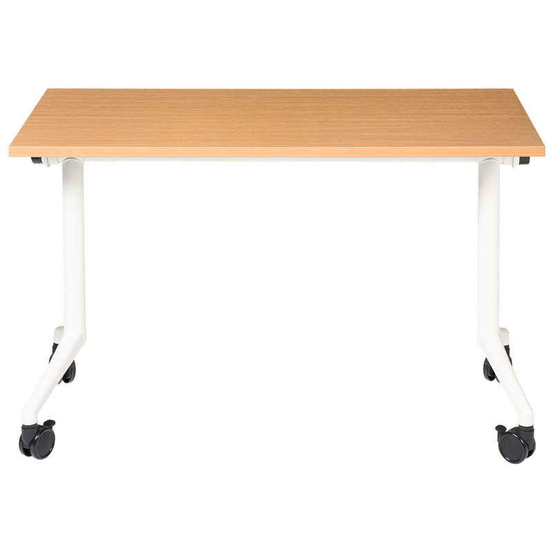 Abbondio Standing Desk, Brown/White, 73cm H x 120cm W x 60cm D