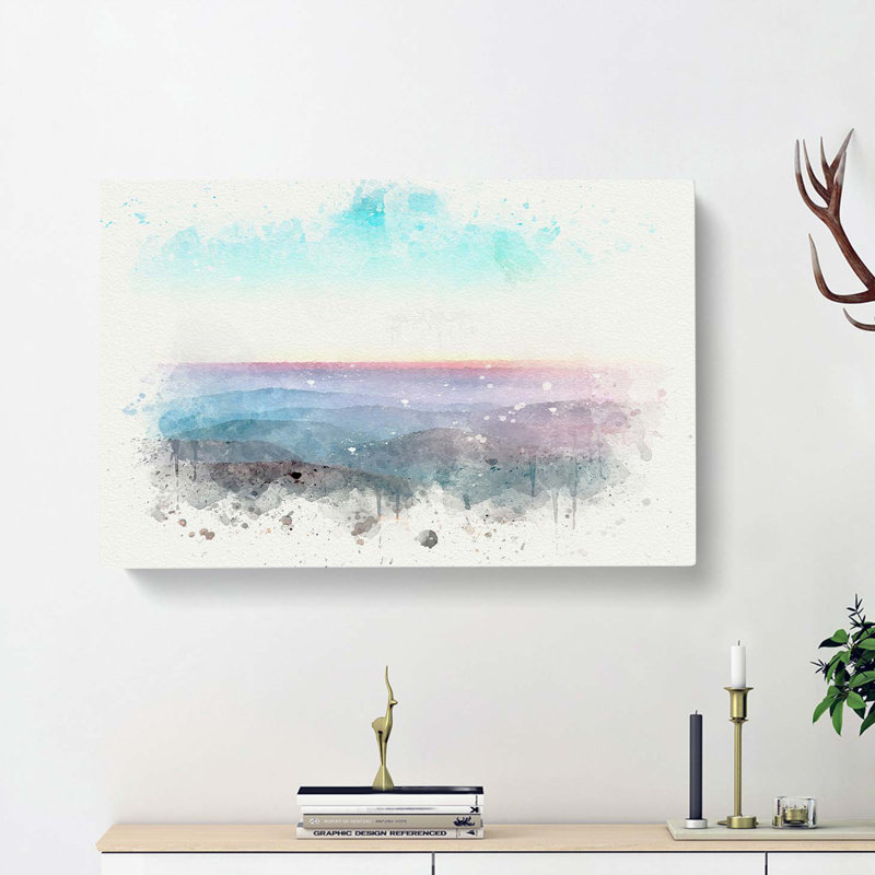 Over The Mountains In Poland In Abstract - Wrapped Canvas Painting, 50cm H x 76cm W x 3cm D
