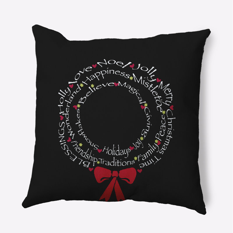 Housse de coussin sqaure & de paix, H 16 po x l 16 po