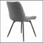 Ensemble de 2 chaises pivotantes grises capitonnées