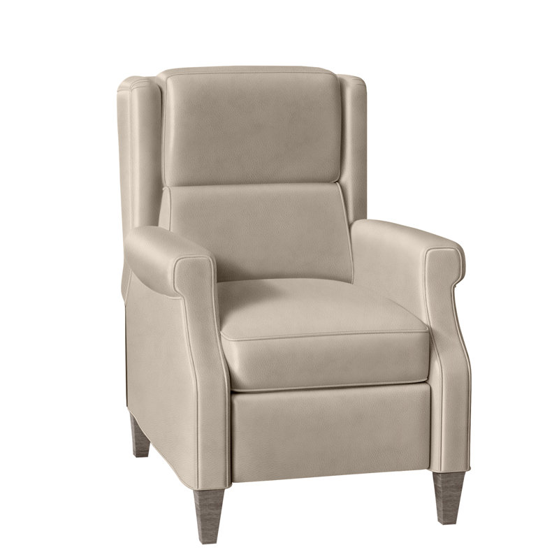 Gallaway Recliner, Aline Fumo Genuine Leather, Stone, Manual