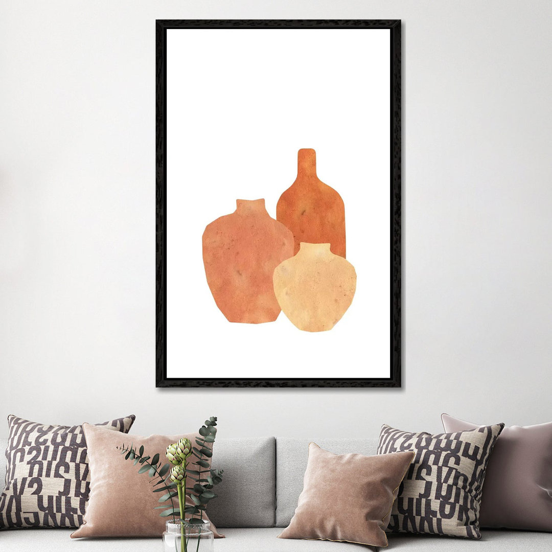 Terracotta Clay Vases by Whales Way - Painting on Canvas