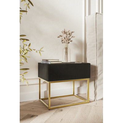 Atahan 50cm W Steel Bedside Table