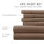 Ensemble de draps pour lit en microfibre brossée de 6 pièces Simply Soft-24746561-24746565