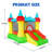 GOOSH 8' Wx 12' D Inflatable Bounce House with Slide and Air Blower-102359184