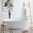 67" x 34.65" Freestanding Soaking Solid Surface Bathtub