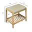 Banc rembourré en bambou massif-1794717817