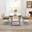 Chaise d'appoint rembourrée avec dossier en rotin et structure en acier Marlow Cantilever H 18,8 po-1028167476-1028167486