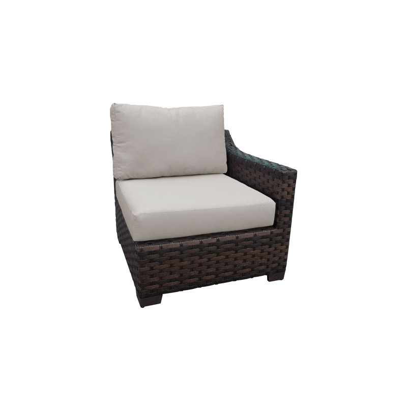 River Brook 5-Piece Walnut Wicker Outdoor Patio Set with Cushions
