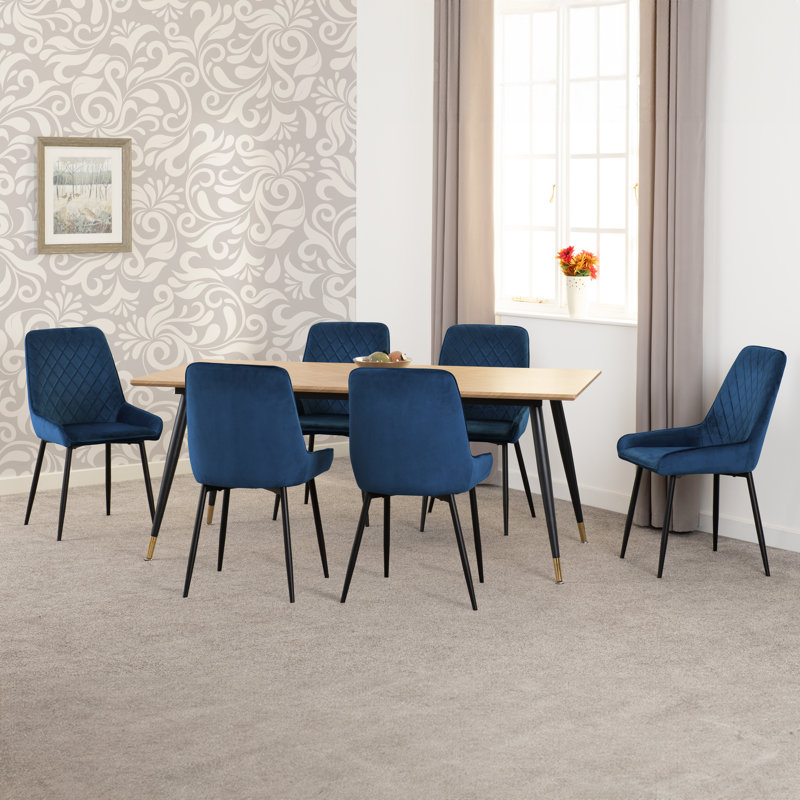 Aathyn 6 - Person Dining Set, Blue