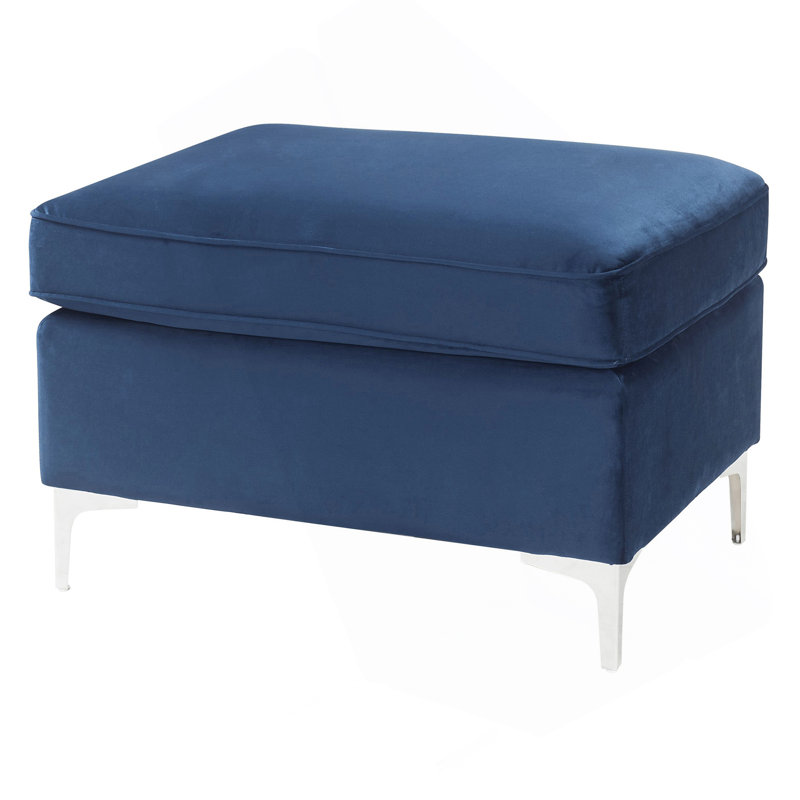 Accent Rectangle Ottoman（ONLY ONE OTTOMAN), Blue