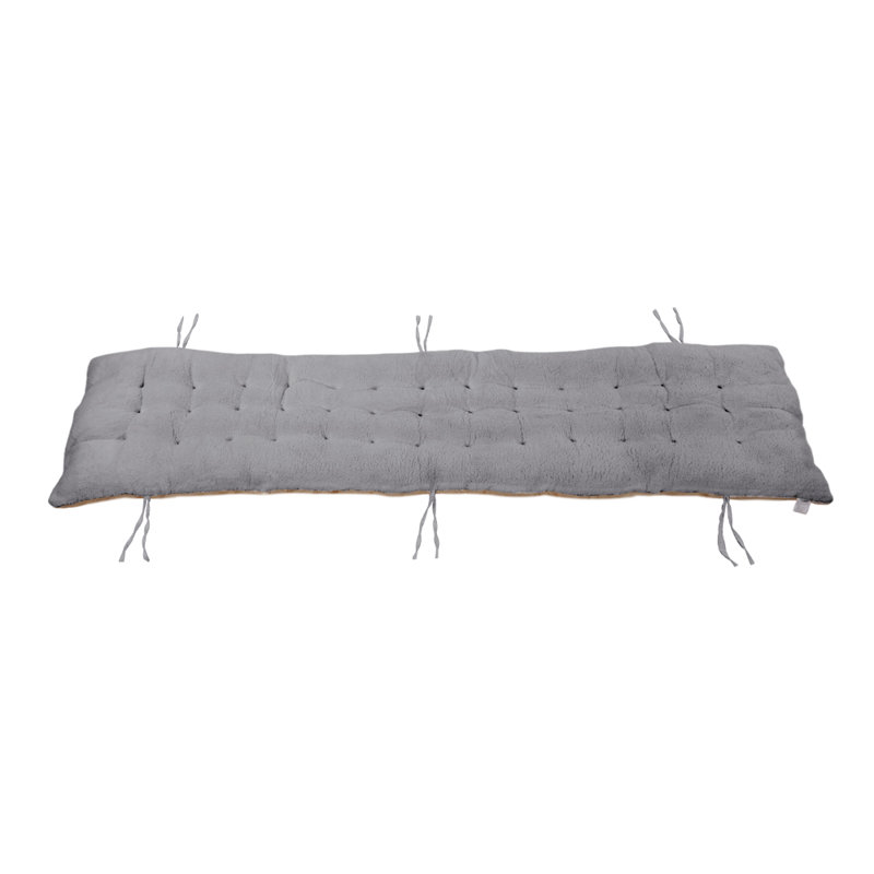 Thicken Sherpa Fleece Lounge Cushion with Non-slip Bottom, Grey
