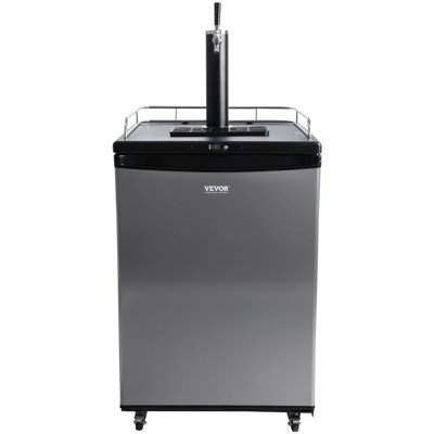 Beer Kegerator, Single Tap Draft Beer Dispenser, Full Size Keg Refrigerator With Shelves