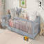 Lit au sol avec barrières de sécurité et porte, idéal pour un sommeil sécuritaire et confortable pour les enfants, des chambres compactes et un assemblage facile-204937774-204937773