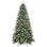 Arbre de Noël avec 2850 pointes, baies rouges et pommes de pin - branches en PE + PVC enneigées, conception à charnières pour une installation facile, support en métal robuste - Décoration d'arbre de Noël naturelle