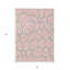 Tapis intérieur lavable abstrait 5 pi x 8 pi rose